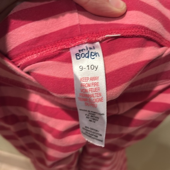 Mini Boden kids Pink Striped Leggings - Picture 4 of 7